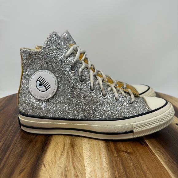 Converse x Chiara Ferragni Paillette Big Eyes Black Chuck Taylor Hi All Star 7 - Picture 4 of 9